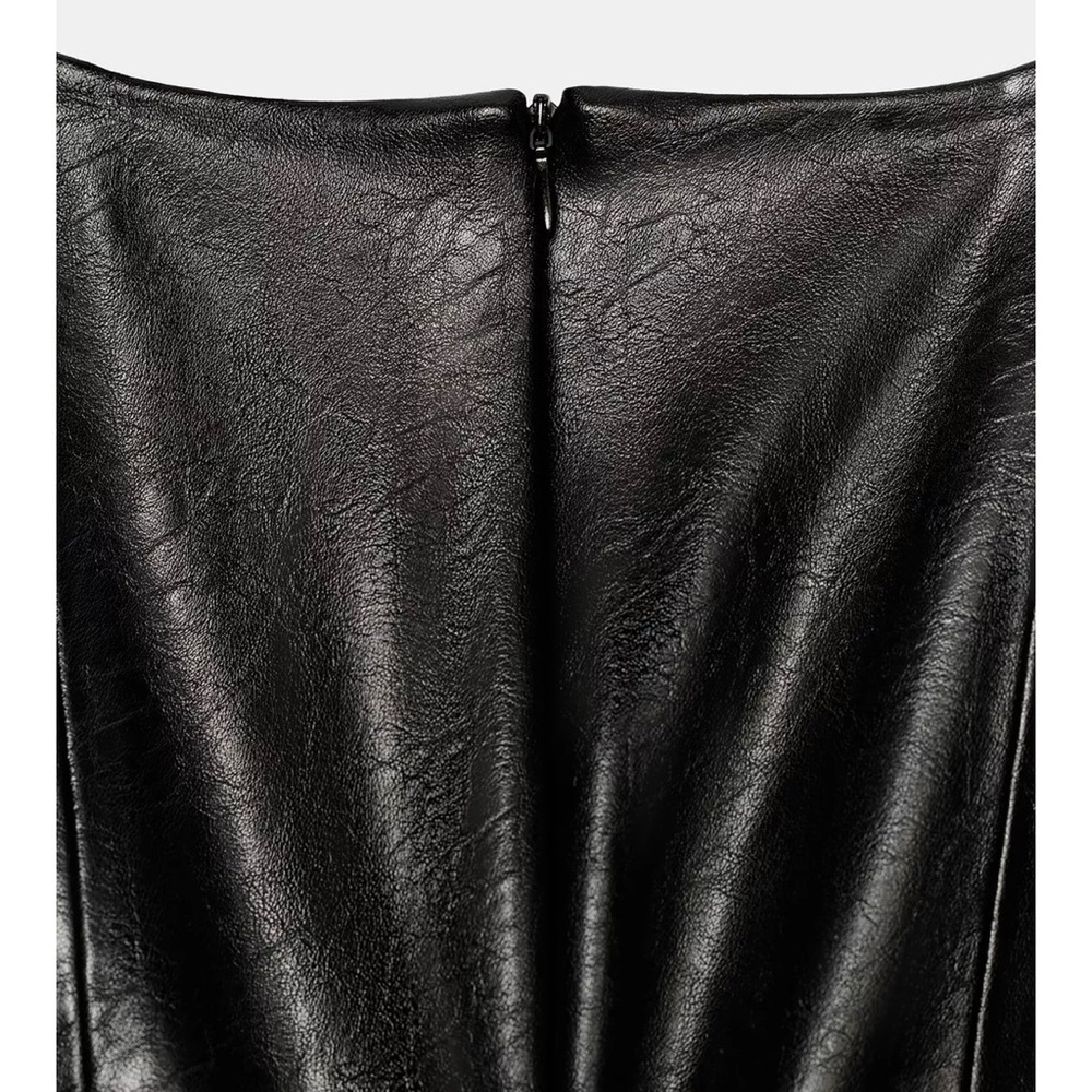 NWT ZARA FAUX LEATHER BELTED TOP - Picture 8 of 13